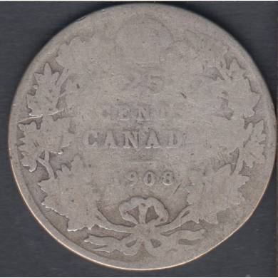 1908 - A/G - Canada 25 Cents
