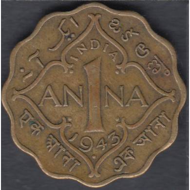 1943 - 1 Anna - India British