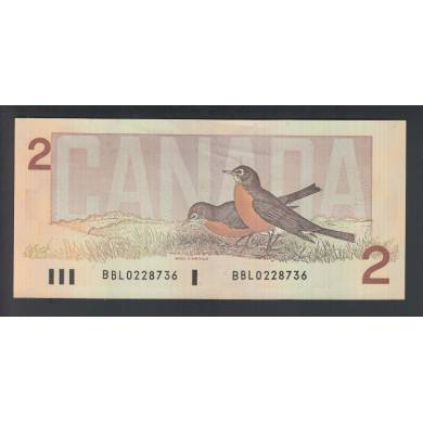1986 $2 Dollars - AU - Thiessen Crow - Prefix BBL