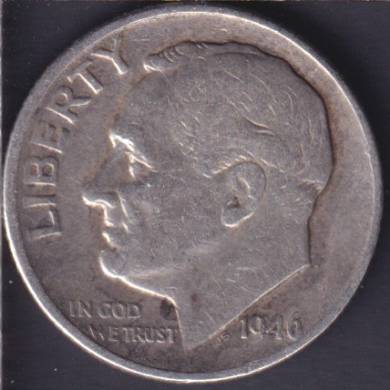 1946 D - Roosevelt - 10 Cents USA