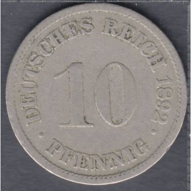 1892 D - 10 Pfennig - Germany
