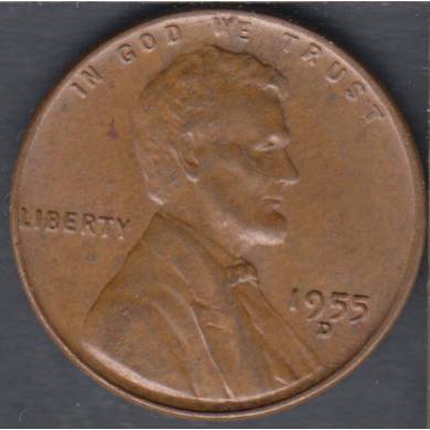 1955 D - VF EF - Lincoln Small Cent