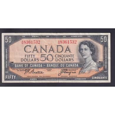 1954 $50 Dollars - VF - Beattie Coyne - Prfixe A/H