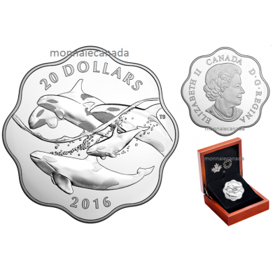 2016 - $20 Dollars Fine Silver Coin - Master of the Sea - The Orca