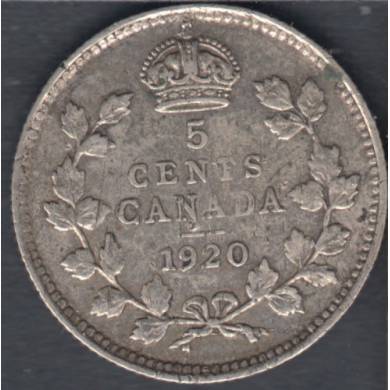 1920 - VF - Canada 5 Cents