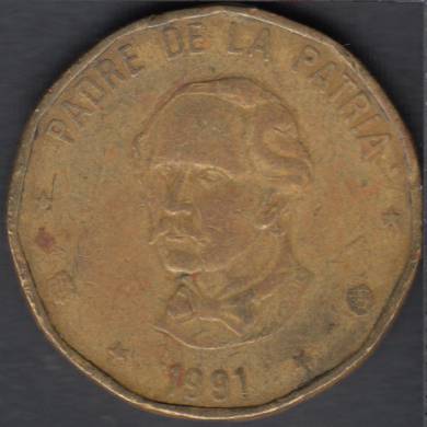 1991 - 1 Peso - Rpublique Dominicaine
