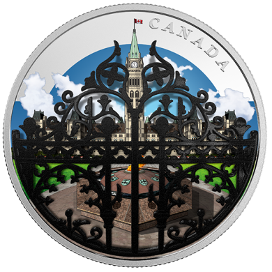 2018 - $30 - 2 oz en argent pur - La porte de la Reine: Entre officielle de la colline du Parlement