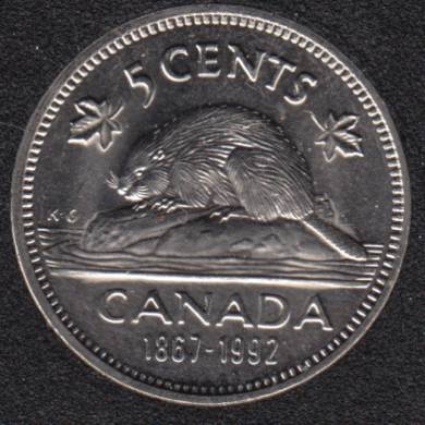 1992 - 1867 - B.Unc - Canada 5 Cents