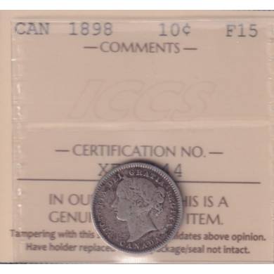 1898 - F 15 - ICCS - Canada 10 Cents