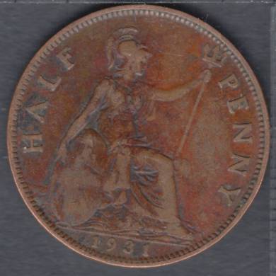 1931 - Half Penny - Grande Bretagne