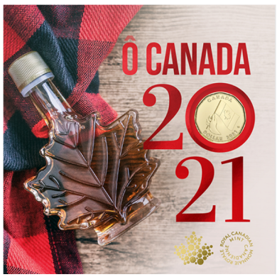 2021 - O Canada 5-Coin Gift Card Set