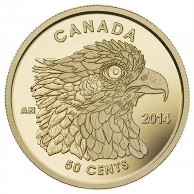 2014 - 50 Cents - Pice de 1/25 oz en or pur - Le balbuzard pcheur