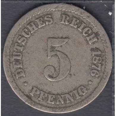 1876 B - 5 Pfennig - Germany
