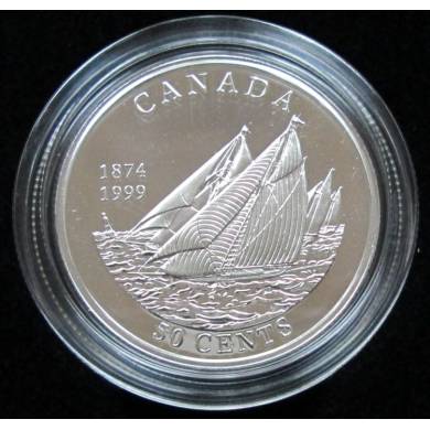 1999 CANADA 50 Cents Sterling Silver - First Int'l Yacht Race
