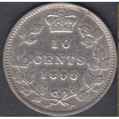 1898 - VF/EF - Canada 10 Cents