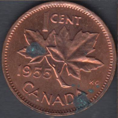 1955 - B.Unc - SF - Stained - Canada Cent