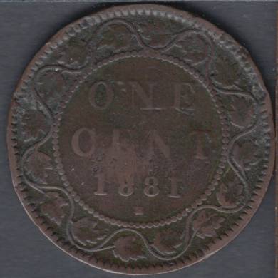 1881 H - Damaged - Canada Large Cent