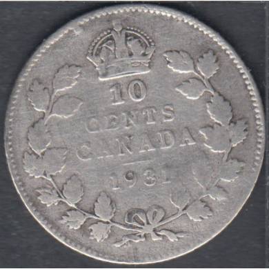1931 - VG - Canada 10 Cents