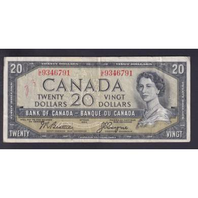 1954 $20 Dollars - Fine - Beattie Coyne - Prefix L/E