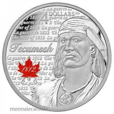 2012 - $4.00 - Tecumseh - Pièce en argent fin