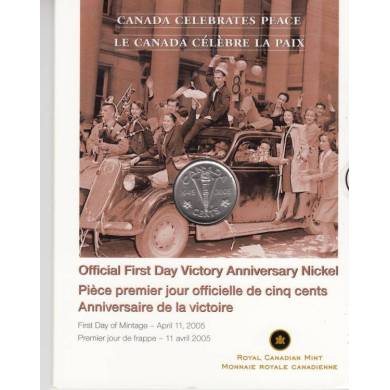2005 - 5 Cents - Le canada célèbre la paix