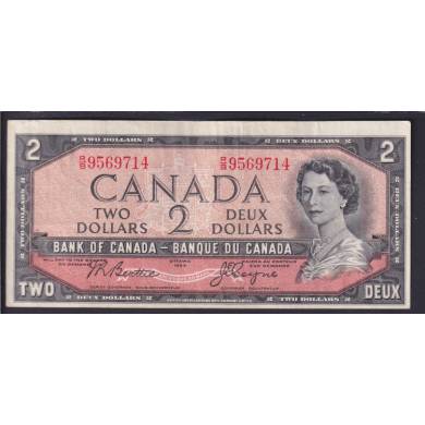 1954 $ 2 Dollars - VF - Beattie Coyne - Prfixe R/B