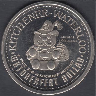 1974 - Kitchener- Waterloo - Oktoberfest Dollar - $1