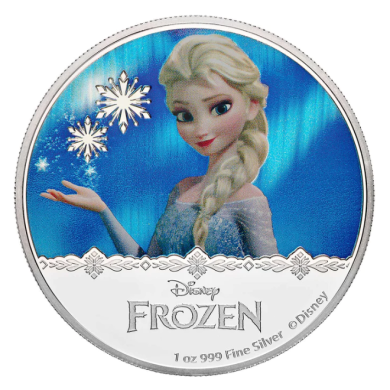 2016 Niue $2 Dollar - Princesse Elsa du film La Reine des neiges de Disney: pièce colorée en argent pur