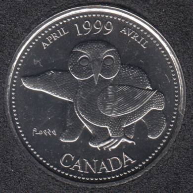 1999 - #4 B.Unc - April - Canada 25 Cents