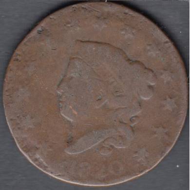1820 - Liberty Head - Large Cent - Damaged