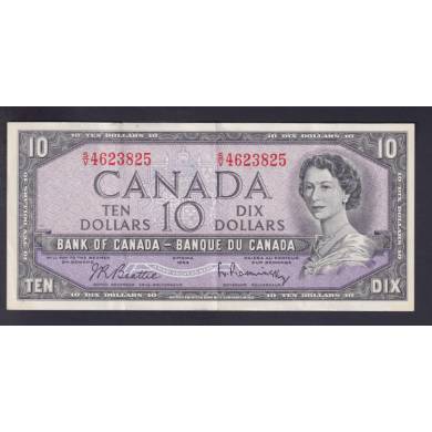 1954 $10 Dollars - EF - Beattie Rasminsky - Prefix S/V
