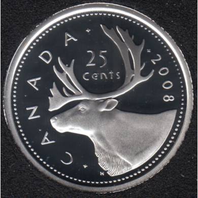 2008 - Proof - Silver - Canada 25 Cents