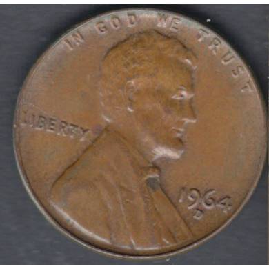 1964 D - AU - UNC - Lincoln Small Cent
