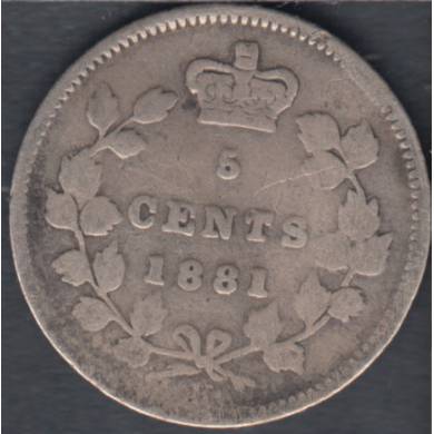 1881 H - Good - Canada 5 Cents