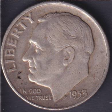 1953 D - Roosevelt - 10 Cents USA