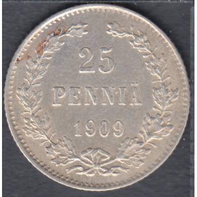 1909 L - 25 Pennia - EF - Finland