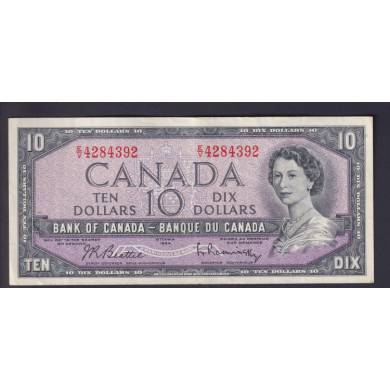1954 $10 Dollars - AU - Beattie Rasminsky - Prefix E/V