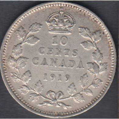 1919 - EF - Scratch - Canada 10 Cents