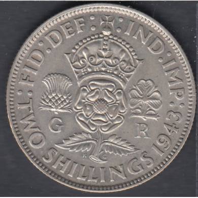1943 - Florin (Two Shillings) - Grande  Bretagne