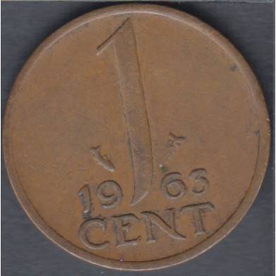 1963 - 1 Cent - Pays Bas