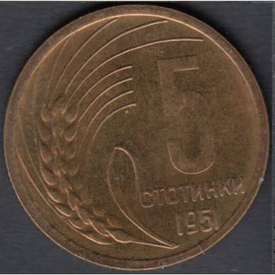 1951 - 5 Stotinki - B. Unc - Bulgaria
