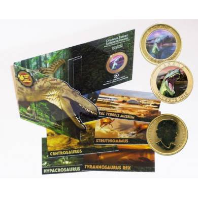 2010 - 50 cent Coin - Albertosaurus Dinosaur & Cards