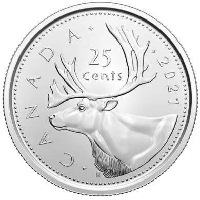 2021 - B.Unc - Canada 25 Cents
