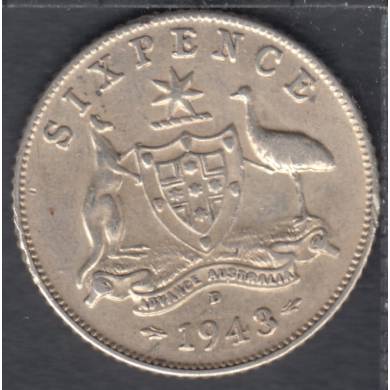 1943 D - 6 Pence - Australie