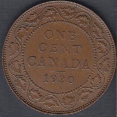1920 - EF/AU - Canada Large Cent