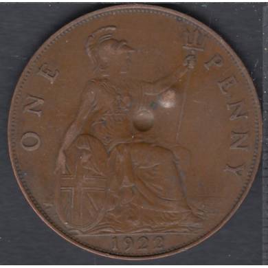 1922 - 1 Penny - Endommag - Grande Bretagne