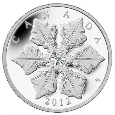2012 - $20 - Pièce en argent fin - Flocon de cristal
