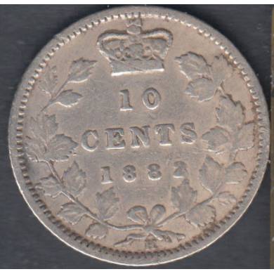 1882 H - VG/F - Canada 10 Cents