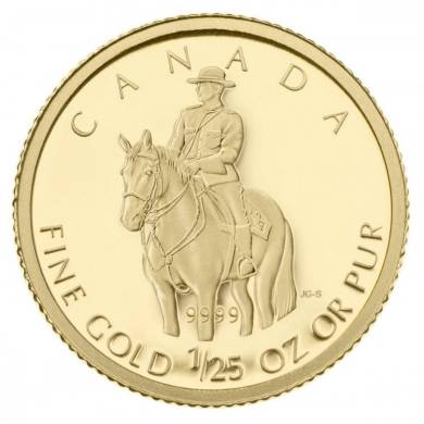 2010 - 50 Cents - Fine Gold Coin - 1/25 Oz RCMP