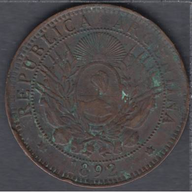 1892 - 2 Centavos - Argentina